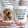 Happy Father's day To The World's Best Dog/Cat Dad - Gift for Dad, Funny Personalized Cat Mug