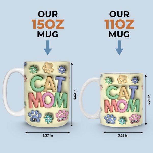 Happy Howlidays Cat Mom Dog Mom - Dog & Cat Personalized Custom 3D Inflated Effect Printed Mug - Christmas Gift For Pet Owners, Pet Lovers Happy Howlidays Cat Mom Dog Mom - Dog & Cat Personalized Custom 3D Inflated Effect Printed Mug - Christmas Gift For Pet Owners, Pet Lovers