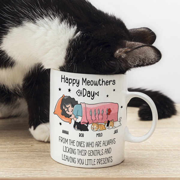 Happy Meowthers Day, Meow Lover White Mug Happy Meowthers Day, Meow Lover White Mug