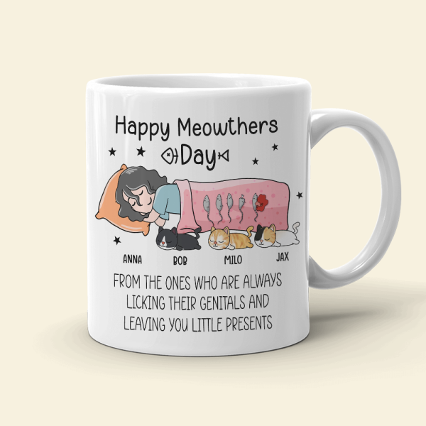Happy Meowthers Day, Meow Lover White Mug Happy Meowthers Day, Meow Lover White Mug