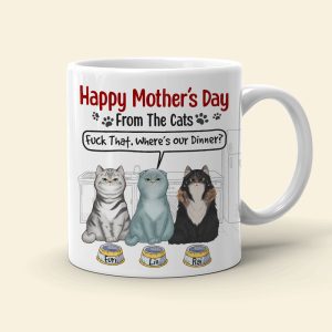 Happy Mother's Day From The Cats, Personalized Coffee Mug, Gift For Cat Mom, Mom's Little Cat Mug, Mother's Day Gift