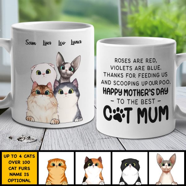 Happy Mother's Day To The Best Cat Mum - Gift For Mother's Day - Personalized Mug Happy Mother's Day To The Best Cat Mum - Gift For Mother's Day - Personalized Mug