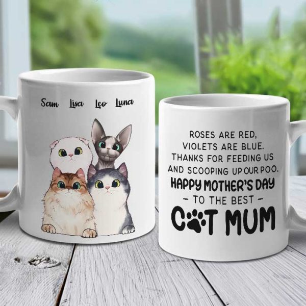 Happy Mother's Day To The Best Cat Mum - Gift For Mother's Day - Personalized Mug Happy Mother's Day To The Best Cat Mum - Gift For Mother's Day - Personalized Mug