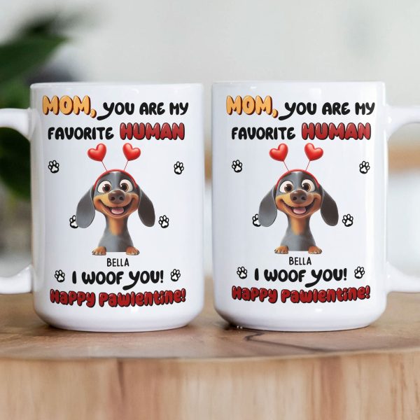 Happy Pawlentine! - Personalized Mug Happy Pawlentine! - Personalized Mug