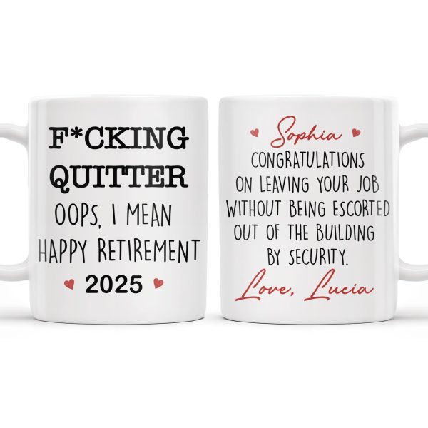 Happy Retirement - Gift For Coworkers, Work Friends, Colleagues - Personalized Custom Coffee Mug - FAM304_MG