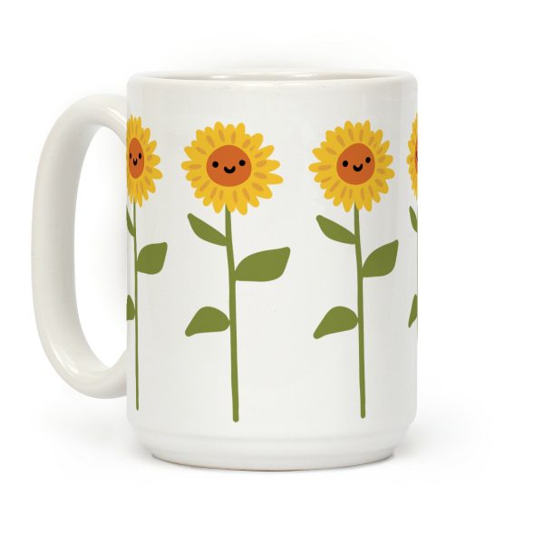 Happy Sunflower Pattern Coffee Mug Happy Sunflower Pattern Coffee Mug