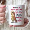 Happy Valentine's Day - Personalized White Mug - Gift For Couple HH01 Happy Valentine's Day - Personalized White Mug - Gift For Couple HH01