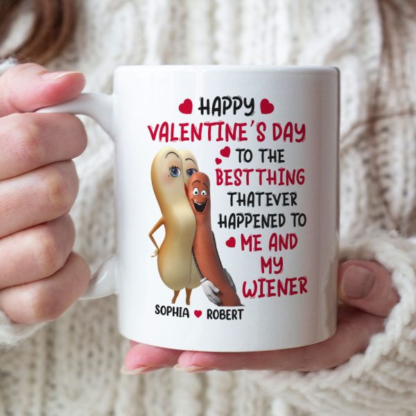 Happy Valentine's Day - Personalized White Mug - Gift For Couple HH01 Happy Valentine's Day - Personalized White Mug - Gift For Couple HH01