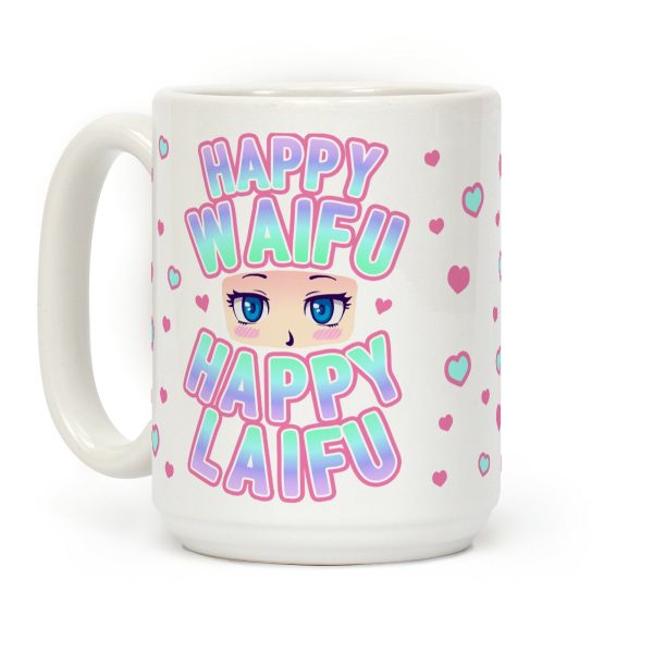 Happy Waifu Happy Laifu Coffee Mug Happy Waifu Happy Laifu Coffee Mug