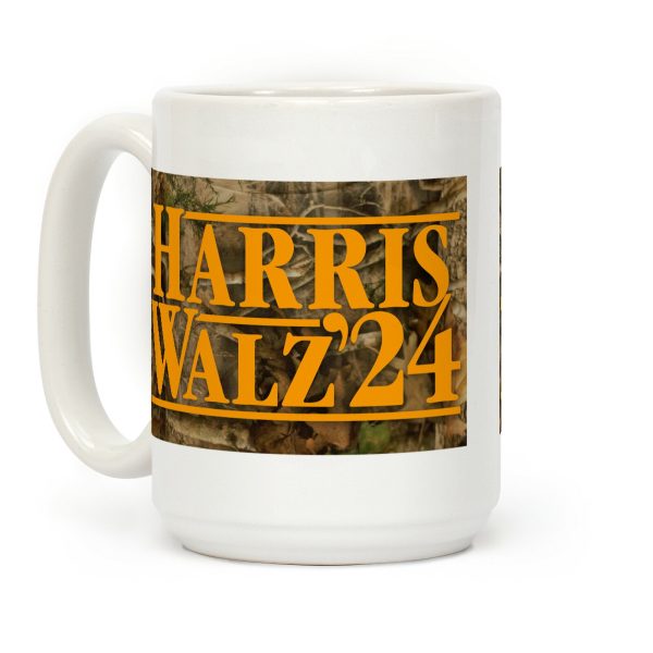 Harris Walz 2024 Hunter Orange and Camouflage Coffee Mug Harris Walz 2024 Hunter Orange and Camouflage Coffee Mug