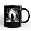 Haunted Forest Black Cat Personalized Mug, Spooky Halloween Night Gift with Custom Name Haunted Forest Black Cat Personalized Mug, Spooky Halloween Night Gift with Custom Name