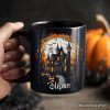 Haunted House Night Halloween Personalized Mug, Spooky Horror Gift with Custom Name Haunted House Night Halloween Personalized Mug, Spooky Horror Gift with Custom Name