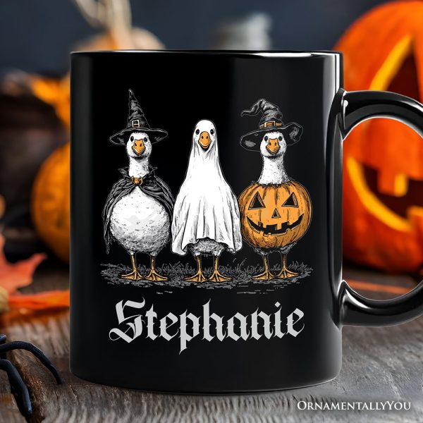 Haunting Honkers Goose Personalized Mug, Funny Halloween Costumes Gift with Custom Name Haunting Honkers Goose Personalized Mug, Funny Halloween Costumes Gift with Custom Name