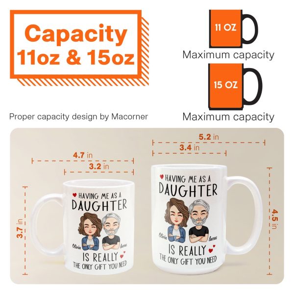 Having Me As A Daughter/Son - Personalized Mug Having Me As A Daughter/Son - Personalized Mug