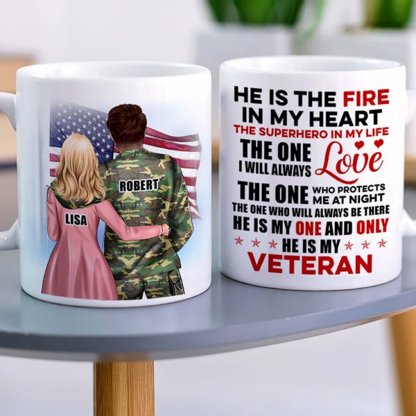 He Is The Fire In My Heart-Personalized Coffee Mug - Gift For Couple- 04ntqn040323tm
