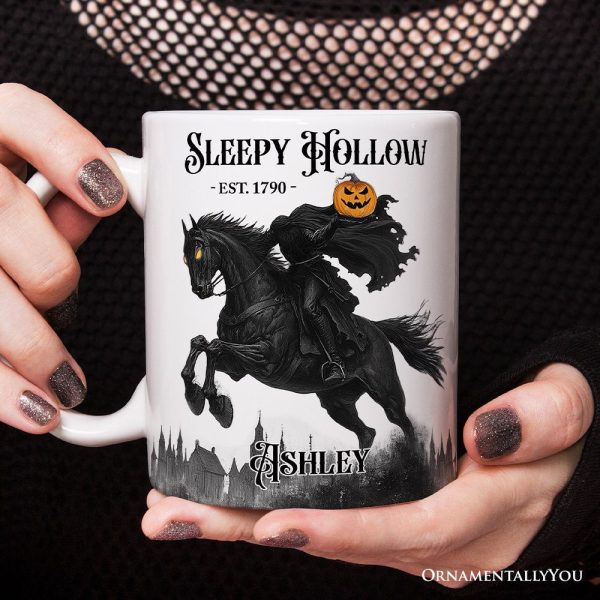 Headless Horseman Spooky Halloween Personalized Mug, The Legend of Sleepy Hollow Gift With Custom Name Headless Horseman Spooky Halloween Personalized Mug, The Legend of Sleepy Hollow Gift With Custom Name