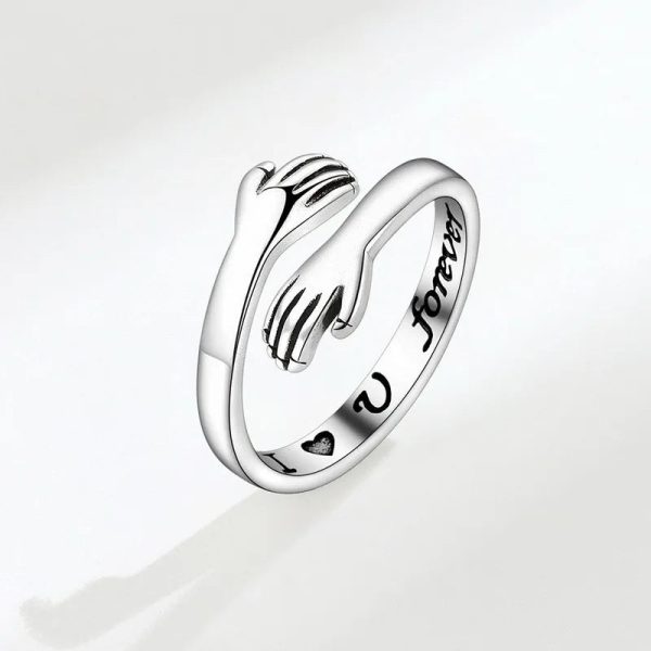 Heart Hand Hug Adjustable Ring for Couples Heart Hand Hug Adjustable Ring for Couples