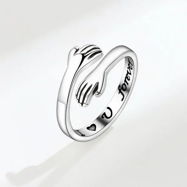 Heart Hand Hug Adjustable Ring for Couples Heart Hand Hug Adjustable Ring for Couples