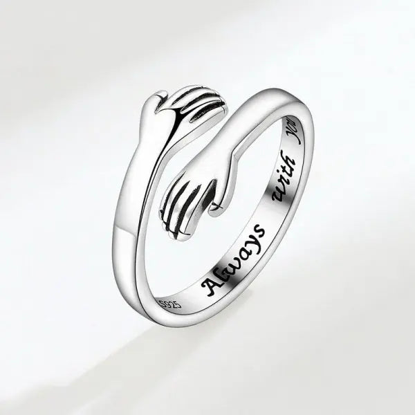 Heart Hand Hug Adjustable Ring for Couples Heart Hand Hug Adjustable Ring for Couples