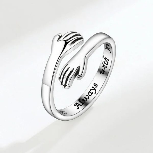 Heart Hand Hug Adjustable Ring for Couples Heart Hand Hug Adjustable Ring for Couples
