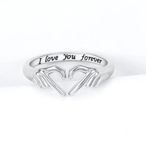 Heart Hand Hug Adjustable Ring for Couples Heart Hand Hug Adjustable Ring for Couples
