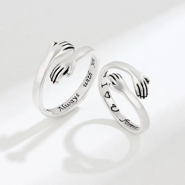 Heart Hand Hug Adjustable Ring for Couples Heart Hand Hug Adjustable Ring for Couples