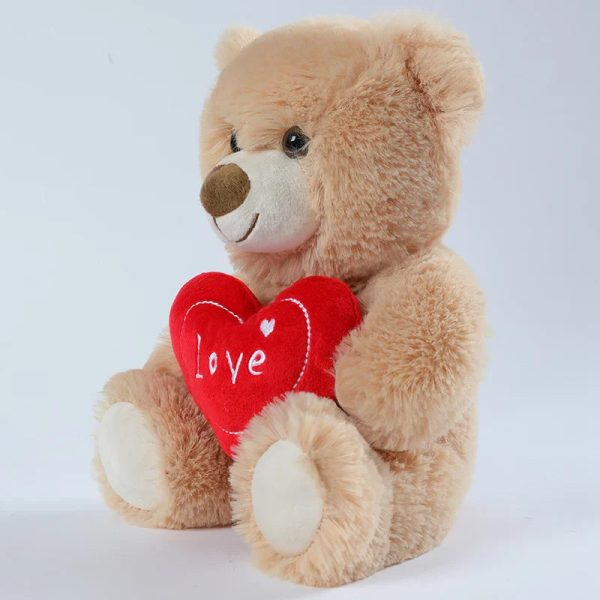 Heart Print Bear and Dog Plush Doll Heart Print Bear and Dog Plush Doll