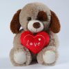 Heart Print Bear and Dog Plush Doll Heart Print Bear and Dog Plush Doll
