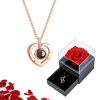 Heart Projection Necklace with I Love You in 100 Languages Heart Projection Necklace with I Love You in 100 Languages