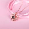Heart Projection Necklace with I Love You in 100 Languages Heart Projection Necklace with I Love You in 100 Languages