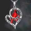 Heart Shaped Cardinal Pendant Necklace Heart Shaped Cardinal Pendant Necklace