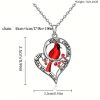 Heart Shaped Cardinal Pendant Necklace Heart Shaped Cardinal Pendant Necklace