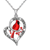 Heart Shaped Cardinal Pendant Necklace Heart Shaped Cardinal Pendant Necklace