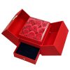 Heart-Shaped Pendant Necklace with Red Rose Gift Box Heart-Shaped Pendant Necklace with Red Rose Gift Box