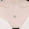 Heart-Shaped Pendant Necklace with Red Rose Gift Box Heart-Shaped Pendant Necklace with Red Rose Gift Box