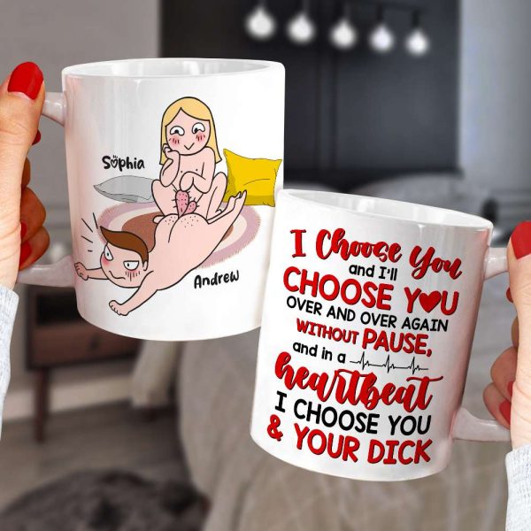Heartbeat I Choose You, Personalized Coffee Mug, Funny Couple, Gifts For Couple Heartbeat I Choose You, Personalized Coffee Mug, Funny Couple, Gifts For Couple