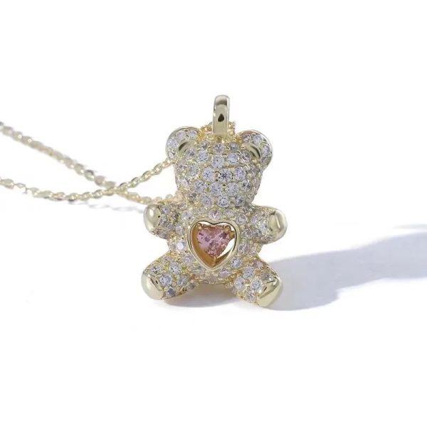 Heartbeat Teddy Bear Pendant Necklace Heartbeat Teddy Bear Pendant Necklace