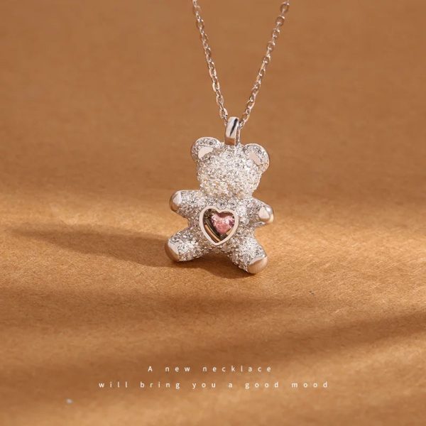 Heartbeat Teddy Bear Pendant Necklace Heartbeat Teddy Bear Pendant Necklace