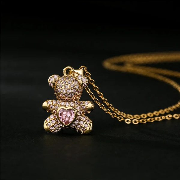 Heartbeat Teddy Bear Pendant Necklace Heartbeat Teddy Bear Pendant Necklace