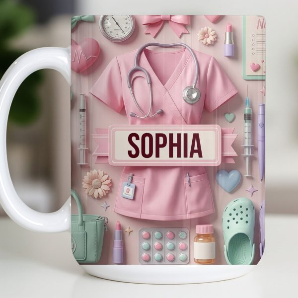Heartfelt Gift for Dedicated Nurses - Personalized Custom Coffee Mug - NUR058_MG Heartfelt Gift for Dedicated Nurses - Personalized Custom Coffee Mug - NUR058_MG