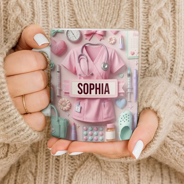 Heartfelt Gift for Dedicated Nurses - Personalized Custom Coffee Mug - NUR058_MG Heartfelt Gift for Dedicated Nurses - Personalized Custom Coffee Mug - NUR058_MG