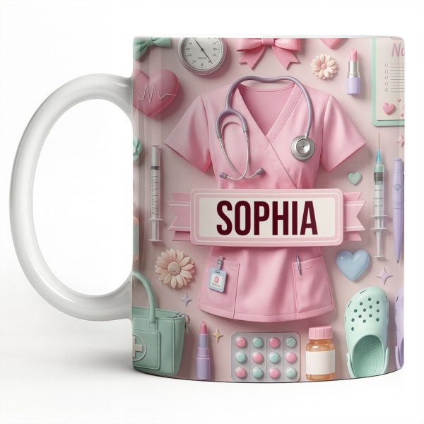 Heartfelt Gift for Dedicated Nurses - Personalized Custom Coffee Mug - NUR058_MG Heartfelt Gift for Dedicated Nurses - Personalized Custom Coffee Mug - NUR058_MG
