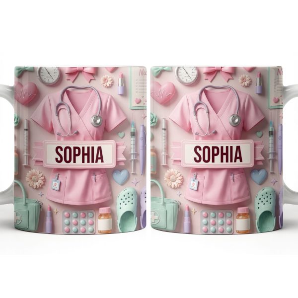 Heartfelt Gift for Dedicated Nurses - Personalized Custom Coffee Mug - NUR058_MG Heartfelt Gift for Dedicated Nurses - Personalized Custom Coffee Mug - NUR058_MG