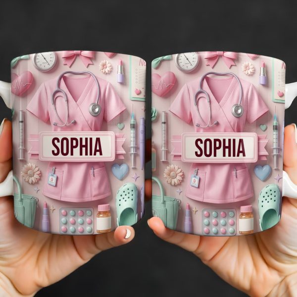 Heartfelt Gift for Dedicated Nurses - Personalized Custom Coffee Mug - NUR058_MG Heartfelt Gift for Dedicated Nurses - Personalized Custom Coffee Mug - NUR058_MG