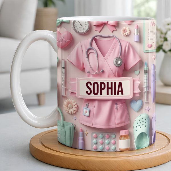 Heartfelt Gift for Dedicated Nurses - Personalized Custom Coffee Mug - NUR058_MG Heartfelt Gift for Dedicated Nurses - Personalized Custom Coffee Mug - NUR058_MG