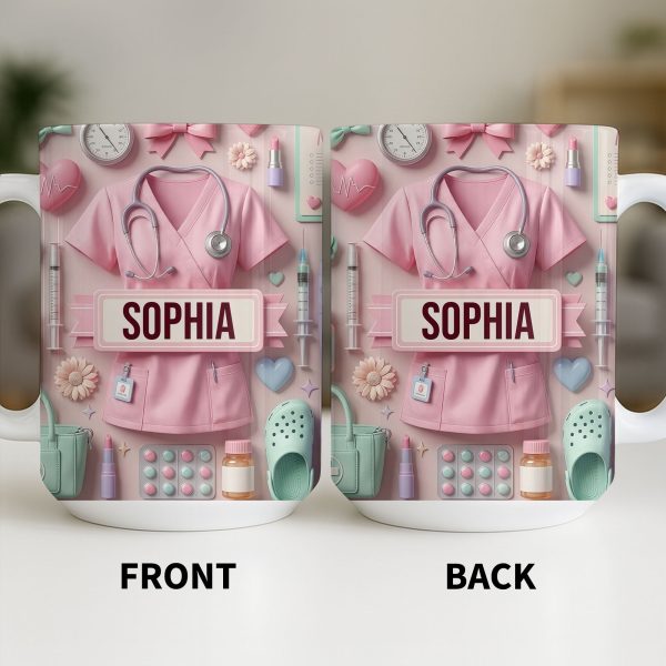 Heartfelt Gift for Dedicated Nurses - Personalized Custom Coffee Mug - NUR058_MG Heartfelt Gift for Dedicated Nurses - Personalized Custom Coffee Mug - NUR058_MG