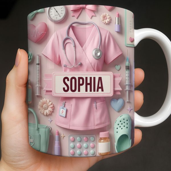 Heartfelt Gift for Dedicated Nurses - Personalized Custom Coffee Mug - NUR058_MG Heartfelt Gift for Dedicated Nurses - Personalized Custom Coffee Mug - NUR058_MG