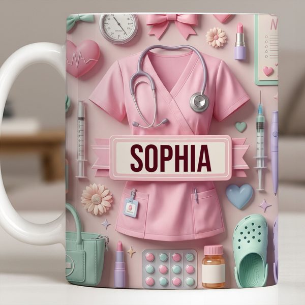 Heartfelt Gift for Dedicated Nurses - Personalized Custom Coffee Mug - NUR058_MG Heartfelt Gift for Dedicated Nurses - Personalized Custom Coffee Mug - NUR058_MG