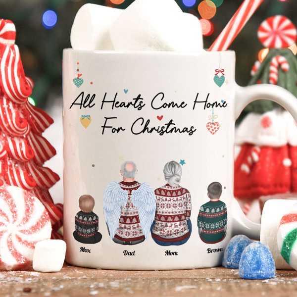Hearts Come Home For Christmas - Personalized Mug Hearts Come Home For Christmas - Personalized Mug