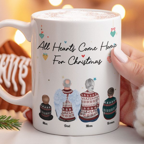 Hearts Come Home For Christmas - Personalized Mug Hearts Come Home For Christmas - Personalized Mug